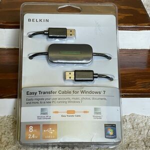 NIB Belkin Easy Transfer Cable for Windows 7
